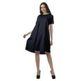 thumbnail image 4 of Moomaya Solid Loose A-Line Dress With Pockets Short Sleeve Dresses Women, 4 of 6