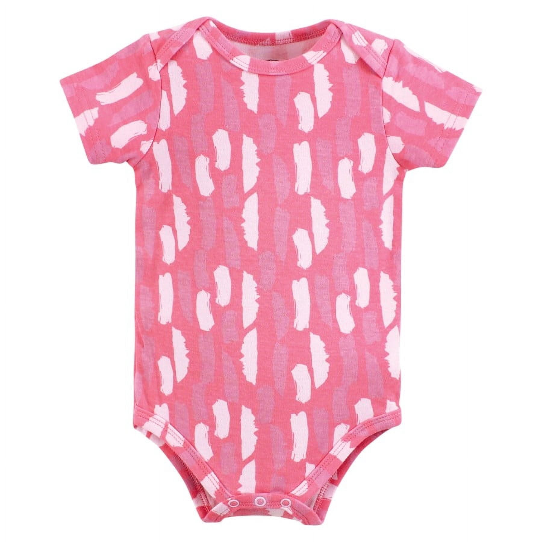 Hudson Baby Short Sleeve Bodysuits, 5-Pack, Newborn- 24 Months