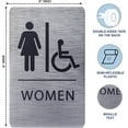 thumbnail image 3 of ADA CENTRAL SIGNS - 6"X9" Womens Accessible Restroom Sign - ADA Compliant Tactile Graphics Grade 2 Braille Text Wall Signs - Bathroom Door Placard Double Sided Tape Wheelchair Handicap Rest Room Sign, 3 of 7