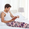 thumbnail image 5 of Pofeuu Skull lips record Guitar Print Men's Pajama Pants, Soft Lounge Pajama Pants with big pockets for Men Plaid Pj Bottoms-XX-Large, 5 of 6