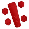 thumbnail image 4 of BRGZLK Boys Girls Soccer Sock Sleeves Shin Guard Student Training Match Bottomless Socks Thickened Over-the-Knee Soccer Sleeves Suitable for Football Basketball Running Red 12-17 Years, 4 of 6