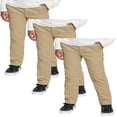 thumbnail image 1 of 3 Pack Pantalon Chino Uniforme Slim Fit Extensible pour Garçon, Kaki&khaki&khaki,14, 1 of 7