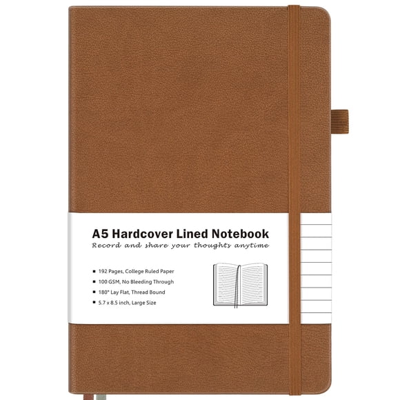 Cuaderno MALEDEN A5 14.5x22 cm Tapa Dura Cuero 192 Páginas