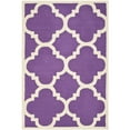 thumbnail image 2 of SAFAVIEH Cambridge Justine Geometric Wool Area Rug, Purple/Ivory, 8' x 10', 2 of 10