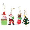 thumbnail image 5 of Blantye 4pcs/Set Santa Claus Pendant Xmas Hanging Ornaments Decorations Magnets Refrigerator Stickers Gifts, 5 of 8