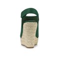 thumbnail image 2 of BLISSFUL STEP Sandales Compensées à Plateforme Espadrilles pour Femmes Vert Émeraude 6, 2 of 7