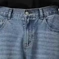 thumbnail image 6 of Blmnix Palazzo Men's Pants Baggy Low Waisted Mens Jeans Relaxed Fit Work Jeans Pants Long Blue Wide-Leg Mens Summer Pants,L, 6 of 7