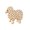 Gold, variant on Brooch Pin Pearl-Look Sheep Design Zinc Alloy Lapel Accessory 3 x 3 cm / 1.18 x 1.18 in Decorative Accent
