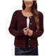 thumbnail image 2 of Puntoco Suéter Suelto Liso De Invierno Para Mujer, Cárdigan De Manga Larga, Abrigo Superior, 2 of 5