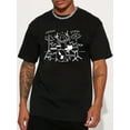 thumbnail image 1 of Men's Passion Drummer Graphic T-Shirt - Casual Streetwear Style with "CRASH" & Music-Themed Print, Soft Cotton Blend, Comfortable Summer Tee for Couples or Music Lovers, Summer Casual Wear, 1 of 6