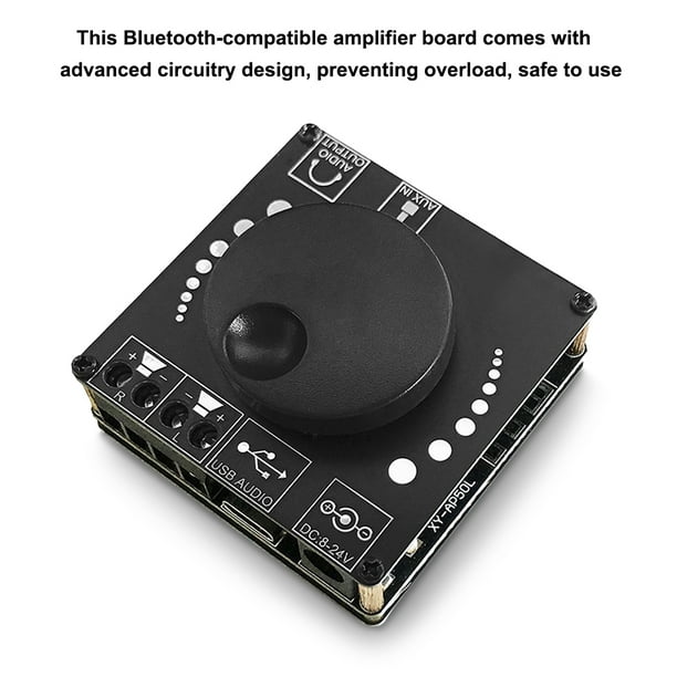 Bluetooth 5.0 Amplificateur Carte Sans Fil Musique WiFi Petit Contrôle  USB-C Haut-Parleur Stéréo Audio Sytem 2 Canaux Récepteur Adaptateur 