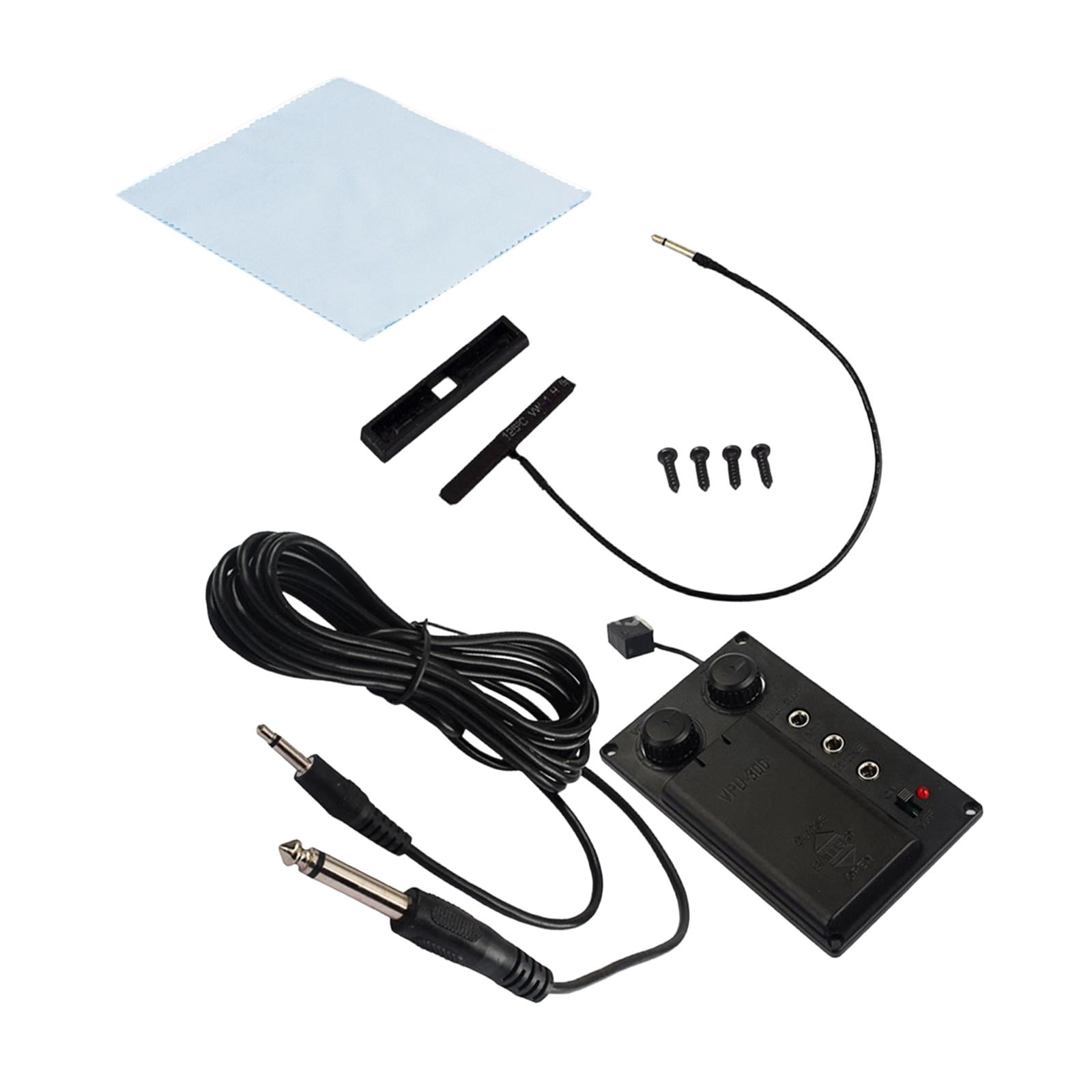 MERIGLARE Violin Pickup, VPU-300 Portable Musical Instrument Accessory Microphone Pickup for Bass, Banjo, Ukulele, Harp, Acoustic Guitars