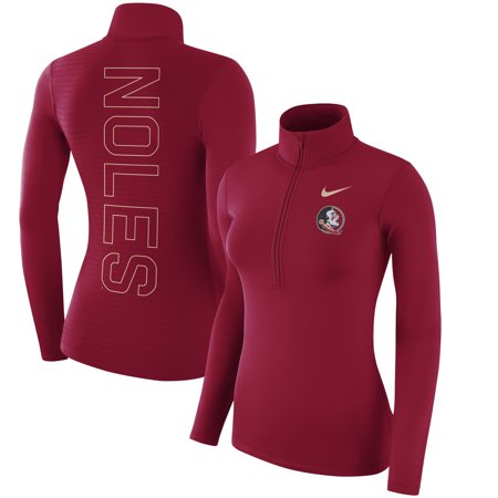 Nike Performance Jacket Florida State Seminoles Nike Women's Top Backprint Half-Zip Pullover Performance Jacket - Garnet ()