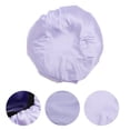 thumbnail image 3 of Gorro de Ducha Sólido Durable para Mujeres de Unique Bargains para Baño, Vacaciones, Hotel, Viaje, Satinado EVA Color Púrpura Claro, 3 of 3