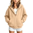 thumbnail image 2 of Children's Oversized Hoodies Zip Up Hooded Sweatshirt Kids Fashion Solid Color Long Sleeve With Pocket Warm Zipper For Girls And Boys, 2 of 9