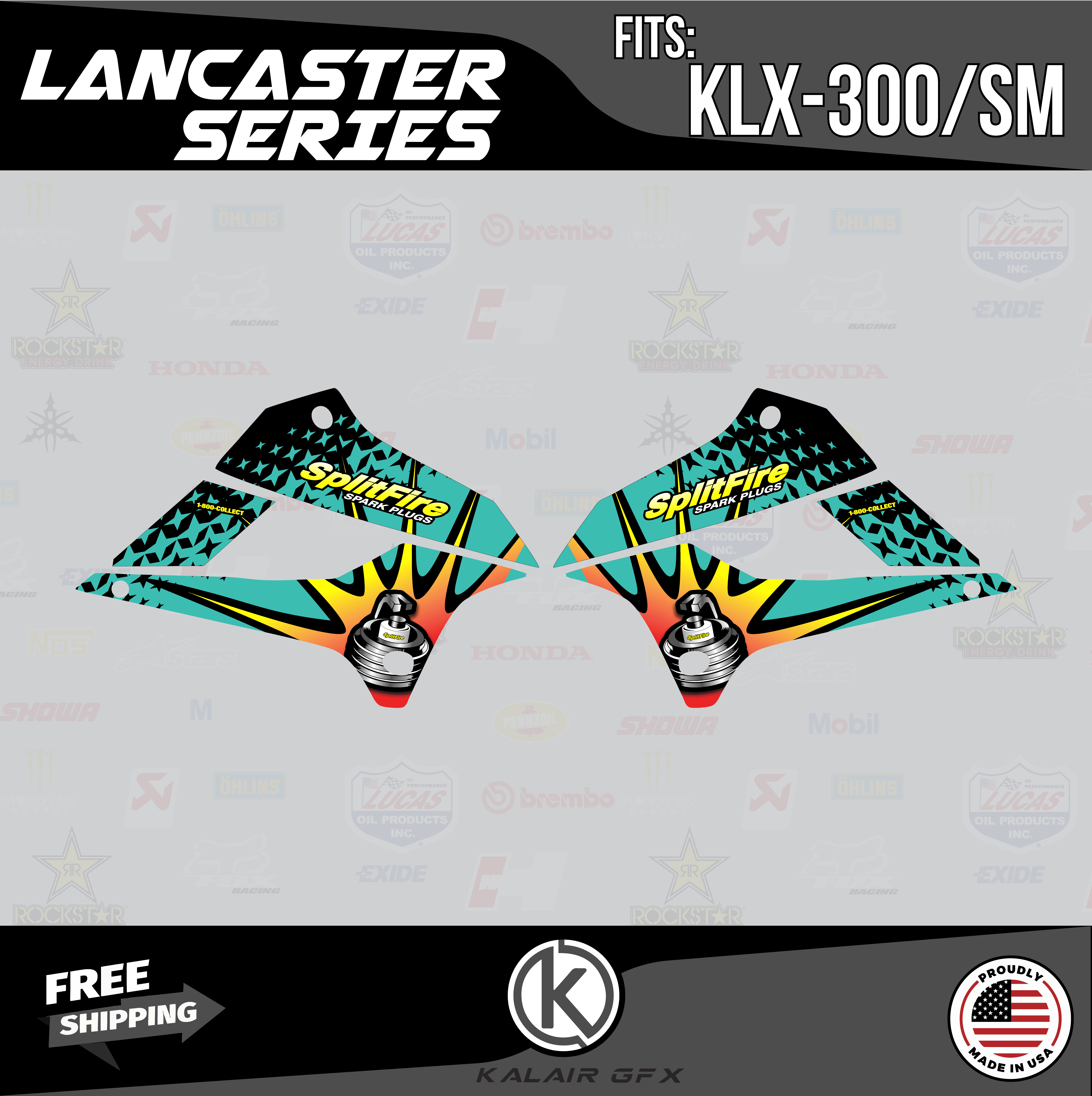Kalair GFX Graphics Kit for Kawasaki KLX300SM (2021+)