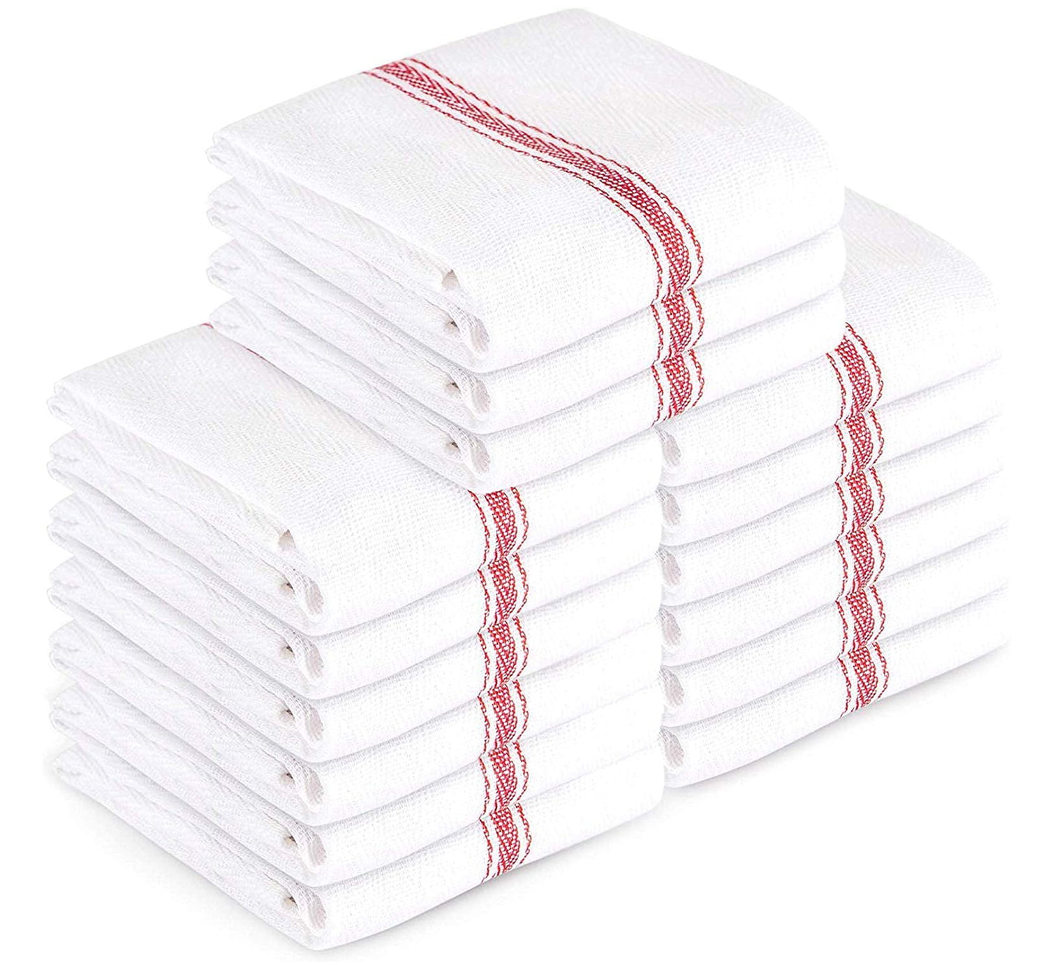 45-Pack White Kitchen Towels 14 x 25 100% Natural Cotton Dish Towels 