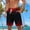Red, variant on BVnarty Men's Fire Pattern Art Print Swim Trunks Elastic Waist Drawstring Storage Pockets Lightweight Breathable Daily Beach Lounge Summer Shorts Black S