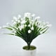 thumbnail image 3 of Toystoory La flor plástica artificial deja la decoración floral del hogar de los bonsais de 7 ramas Decoración blanco, 3 of 4