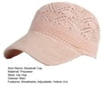 thumbnail image 6 of Baseball Cap Sun Protection Adjustable Breathable Crocheting Unisex Anti-UV Hollow Out Thin Long Brim Women Men Hat Headwear, 6 of 6