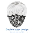 thumbnail image 4 of Shower Caps,Black Geometric Triangle Chevron Pattern Waterproof Shower Cap for Women 4 Pieces,Double Reusable Hair Cover for Shower PEVA Elastic Stretch Hem, 4 of 7