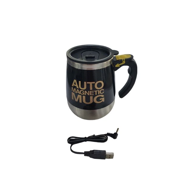 Inteprter Taza mezcladora automática de 400ML, taza mezcladora de acero inoxidable, contenedor de almacenamiento, tazas de regalo, de oficina Juegos de servir café y té Inteprter HA060840-00B