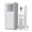White front cover, variant on SOLLED 8000 BTU Portable Air Conditioner Cools 350 Sq Ft 3-in-1 Quiet Floor Standing AC with Dehumidifier Fan Remote LED Touch Control Sleep Mode Timer Black