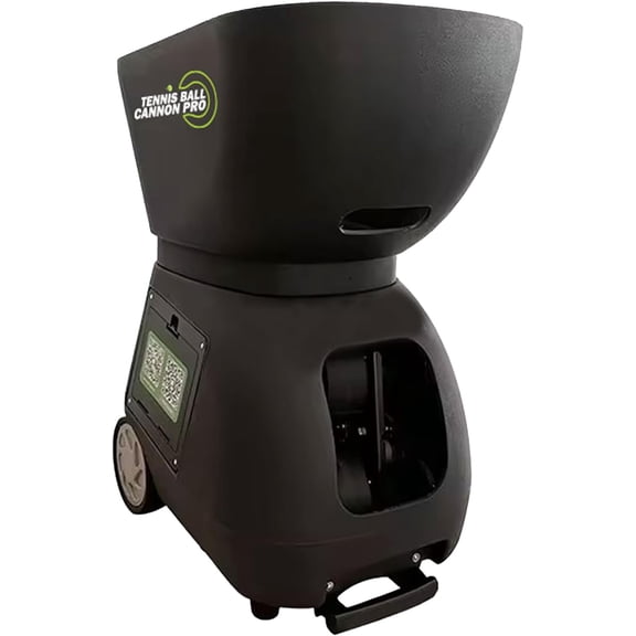 Tennis Ball Cannon Pro: Portable Tennis Ball Machine (48lbs) - Dual Motor for Top Spin and Backspin | Up to 120 Balls, Max Speed 80MPH | 6 Hours Playtime with Rechargeable Lithium Battery
