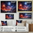 thumbnail image 4 of Designart "Fireworks in the Celestial Galaxy IV" Galaxies Floater Framed Canvas Art Print, 4 of 7
