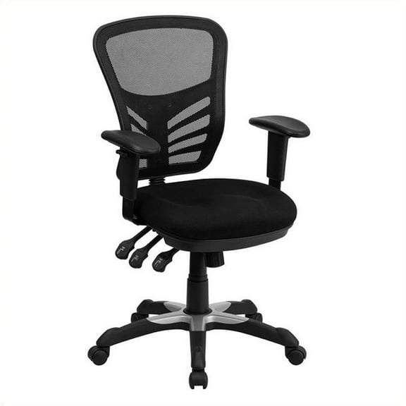 Kingfisher Lane Mid-Back Mesh Office Chair in Black