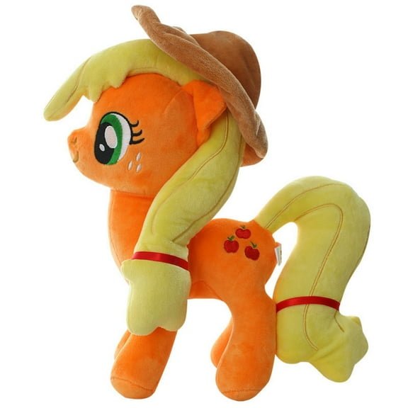 12-Inch Little Pony Apple-Jack Stuffed Animal Plush Toy, Cuddly Cartoon Collection Gift for Fans