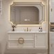 thumbnail image 3 of Light Luxury Oak Bathroom Cabinets Rock Plate Seamless Sink Washstand Modern Washbasin Toilet Vanity French Bathroom Furniture My Lux Decor Round, 3 of 8