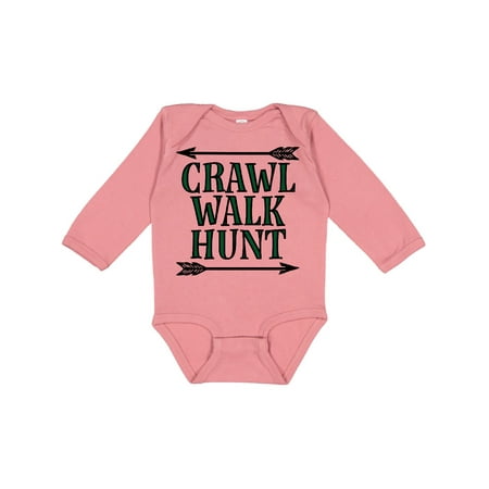 

Inktastic Bow Hunting Crawl Walk Hunt Gift Baby Boy or Baby Girl Long Sleeve Bodysuit