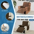 thumbnail image 6 of Lavish Cover 100% Waterproof Recliner Chair Cover, 1 Piece Non-Slip Recliner Chair Slipcovers, Washable Furniture Protector with Pockets & Elastic Straps for Kids Pets, 28 inch, Coffee, 6 of 8