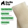 thumbnail image 3 of GORILLA GRIP Slip Resistant Rug Gripper Pads for Hard Floors, Keep Rugs in Place, 2x3 Feet, Cream, 3 of 10