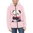 thumbnail image 2 of DISNIMO Panda Hoodie for Girls Heart Zip Up Hoodie Kids 6-7 Hoodies Sweatshirt Boys Hooded Sweatshirts Zipper Hoodie Girls Hooded Jacket Lightweight Hoodie Jackets for Little Girls Streetwear, 2 of 7