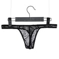 thumbnail image 4 of Tanga de encaje de una pieza para hombre, pantalones T, ropa interior sexy de cintura baja de seda de hielo, 4 of 6