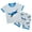 Z04-Blue, variant on Caqnni Toddler Boys Girls Short Sets Cotton Summer Outfits Short Sleeve T-Shirt Tops and Elastic Shorts Sets 2Pcs 3 6 12 18 Months 2T Summer Pjs Kids Gift 2PCS Pajamas Outfits (2-3 Years)