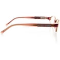 thumbnail image 3 of Womens Optical Eyewear - Oval Shape, Plastic Full Rim, Olive Brown, 3 of 4