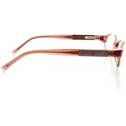 Womens Optical Eyewear - Oval Shape, Plastic Full Rim, Olive Brown