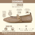 thumbnail image 3 of Cushionaire Gracie Mesh Mary Jane Flats for Women - Breathable Ballet Flats with Adjustable Buckle Strap and Memory Foam Cushioning, 3 of 17