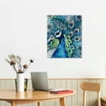 thumbnail image 3 of ARISTURING  3 Pieces Peacock Canvas Wall Art Teal Blue Peacock Showing Its Beautiful Feathers Animal Picture Painting for Living Room Bedroom Home Decor Ready to Hang, 3 of 5