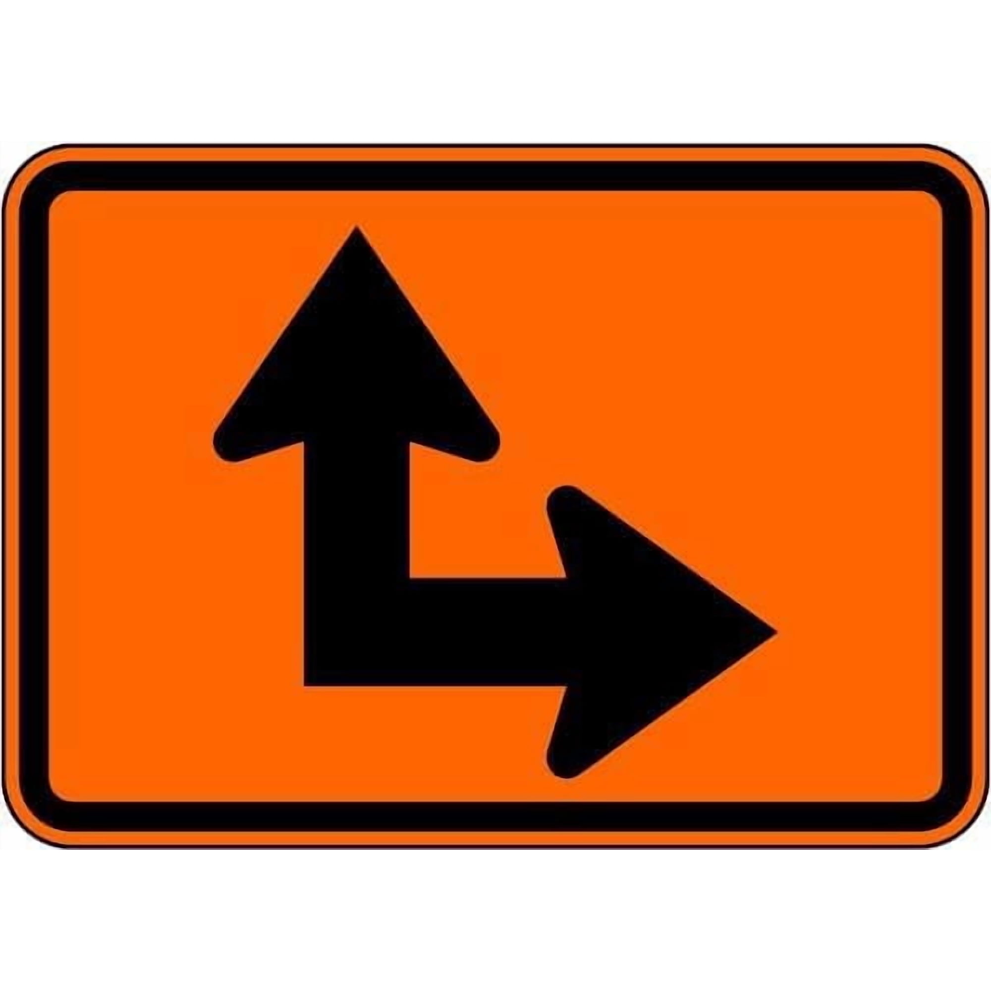 2 Pack Metal Tin Sign Vintage Tin Warning Right TwoDirection Straight Turn Arrow Orange 8 x12 Home Commercial Driveway Garden Farm Indoor Outdoor Traffic Direction