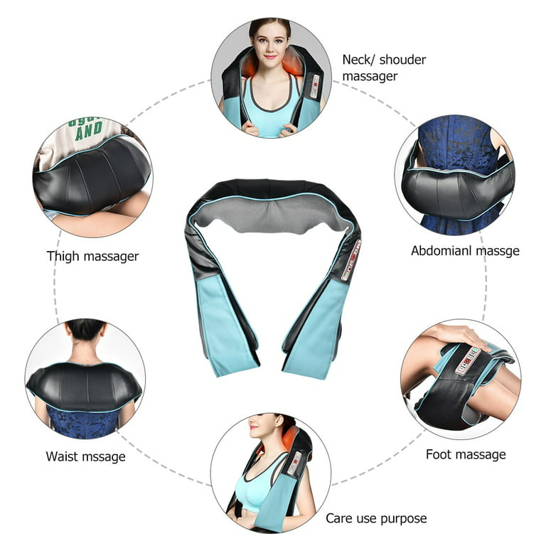  InvoSpa Shiatsu Back Shoulder and Neck Massager with Heat -  Deep Tissue Kneading Pillow Massage - Back Massager, Shoulder Massager,  Electric Full Body Massager : Health & Household