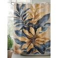 thumbnail image 2 of Retro Style Shower Curtain Set ，Waterproof Fabric Shower Curtains Abstract Palm Leaf Tropical Plants Shower Curtains for Bathroom,Bathroom Decor 54x"78", 2 of 6