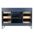 thumbnail image 3 of Fine Fixtures Opulence Collection 48 in. W x 20 in. D x 33 in. H Bathroom Vanity in Navy Blue with Black Marble Sintered Stone Sink - Chrome hardware, 3 of 6