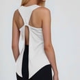 thumbnail image 3 of DuoJiaJ New Sleeveless Loose Training And Fitness Wear For Women With A Beautiful Back And Effect. Wear A Vest And Sports Top Over Yoga Women Workout Tank Tops White XL, 3 of 4