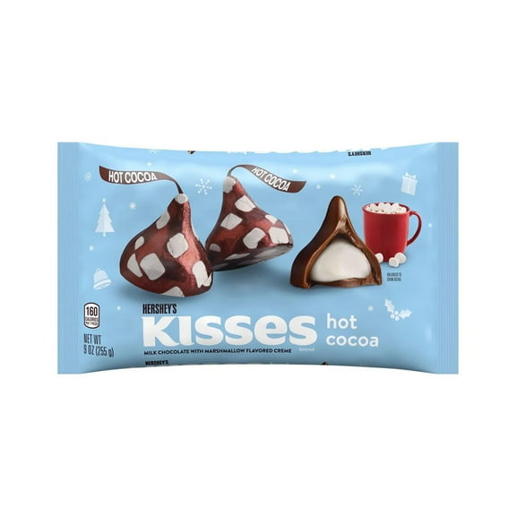 (1PK), Hershey's Kisses Hot Cocoa Flavored Milk Chocolate Christmas Candy