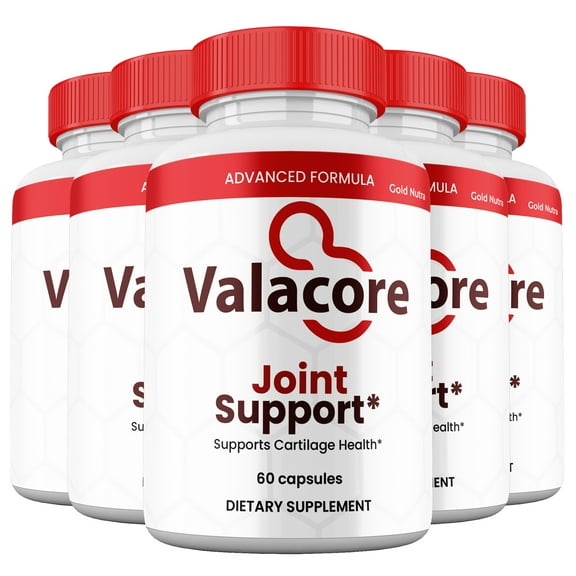 Valacore Joint Support Capsules,, Vala core Maximum Strength Joint Support Supplement All-Natural Pills, 30 Day Supply per Bottle(5 Pack)