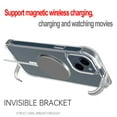 thumbnail image 3 of Dteck MagSafe Compatible Rugged Phone Case for iPhone 14 6.1 inch, Clear Magnetic Case with Kickstand Four-Corner Stent Shockproof Transparent Cover for Apple iPhone 14 2022, 3 of 5